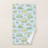 Cute Frogs Dragonflies Pattern Kinder Personalized Bad Handdoek (Handdoek)