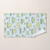 Cute Frogs Dragonflies Pattern Kinder Personalized Bad Handdoek (Handdoek)