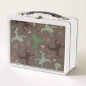 Cute Frogs- en Floral Green Brown Pattern (Voorkant)