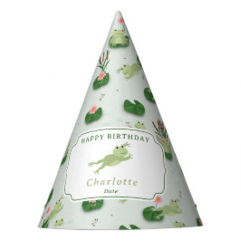 Cute Frogs in Lily Pond Kids Birthday Party Feesthoedjes