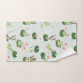 Cute Frogs in Lily Pond Nursery Gender Neutral Bad Handdoek (Handdoek)