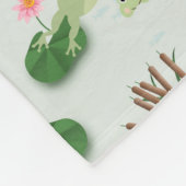 Cute Frogs in Lily Pond Nursery Gender Neutral Fleece Deken (Hoek)