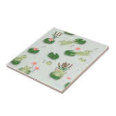 Cute Frogs in Lily Pond Nursery Gender Neutral Tegeltje (Zijkant)