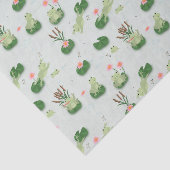 Cute Frogs in Lily Pond Tissuepapier (Detail)