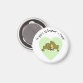 Cute Frogs in Love Hoppy Valentijnsdag Funny Magneet (Voorkant / Achterkant)