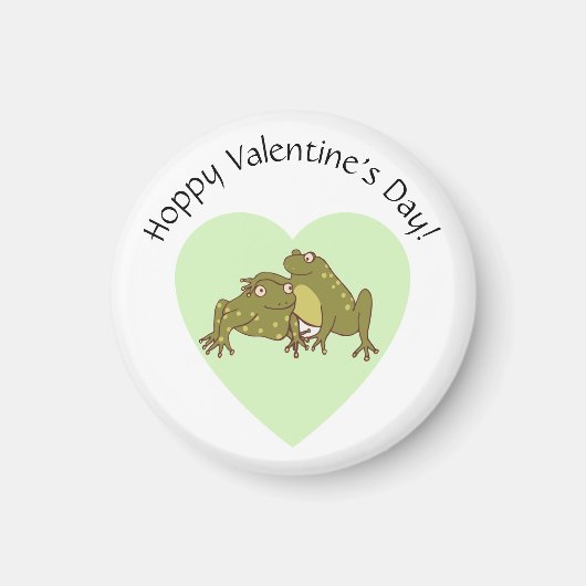 Cute Frogs in Love Hoppy Valentijnsdag Funny Magneet (Voorkant)