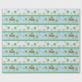 Cute Frogs in Pond Cadeaupapier (Vlak)