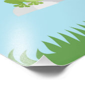 Cute Frogs in Pond Foto Afdruk (Hoek)