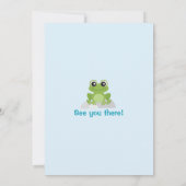 Cute Frogs in Pond  Invitation Kaart (Achterkant)