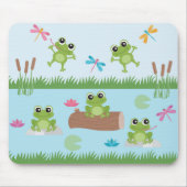 Cute Frogs in Pond Muismat (Voorkant)