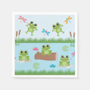 Cute Frogs in Pond Servet
