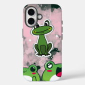 Cute Frogs – Kawaii Green Frog Phone Case (Achterkant)