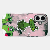 Cute Frogs – Kawaii Green Frog Phone Case (Achterkant (horizontaal))
