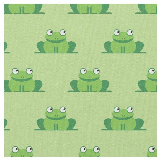 Cute Frogs Kinder Baby Nursery Stof (Close Up)