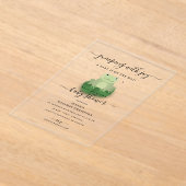 Cute Frogs Lily Pond Gender Neutral Baby Shower  Acryl Uitnodigingen (Laagn)