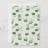 Cute Frogs Lily Pond Gender Neutral Baby Shower  Kaart (Achterkant)