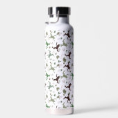 Cute Frogs Nature Floral Pattern Waterfles (Rechts)