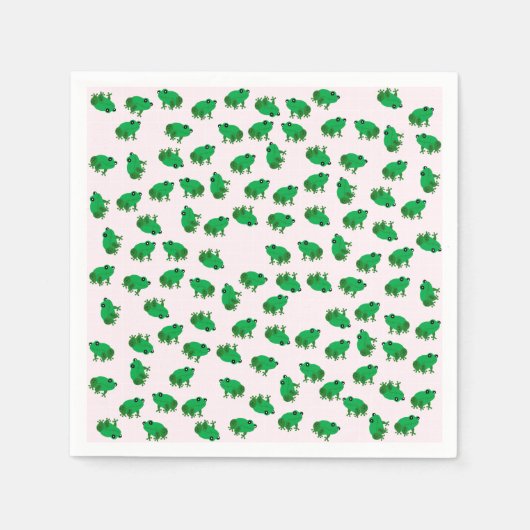 Cute Frogs Paper Napkins Servet (Voorkant)
