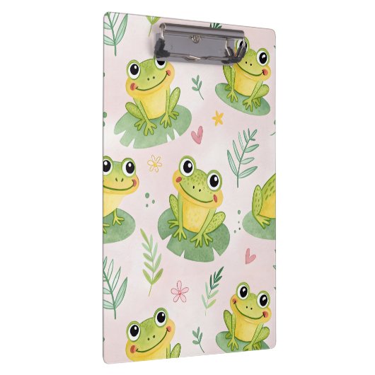 Cute frogs Pattern Klembord (Rechts)