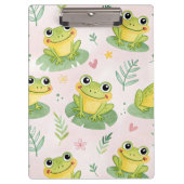 Cute frogs Pattern Klembord (Voorkant)