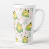 Cute frogs Pattern Latte Mok (Rechts)