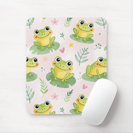 Cute frogs Pattern Muismat (Met muis)