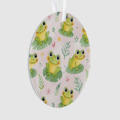 Cute frogs Pattern Ornament (voorkant)