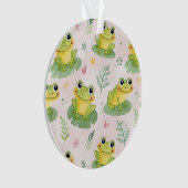 Cute frogs Pattern Ornament (voorkant)