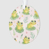 Cute frogs Pattern Ornament (voorkant)