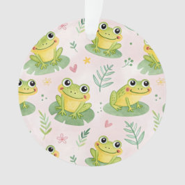 Cute frogs Pattern Ornament