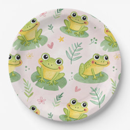 Cute frogs Pattern Papieren Bordje