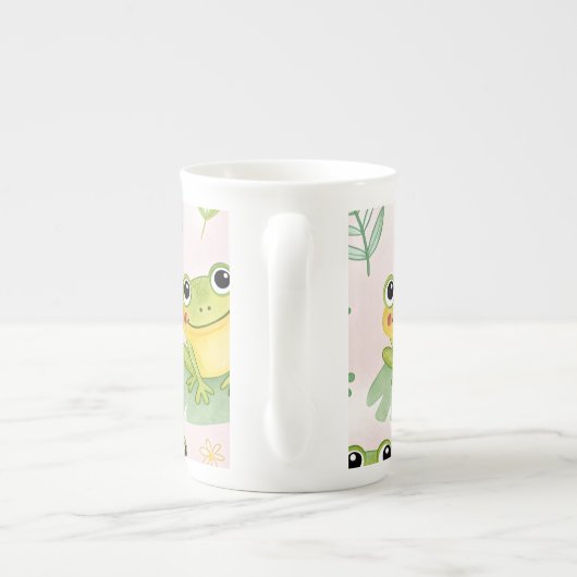 Cute frogs Pattern Porselein Kop (Achterkant)