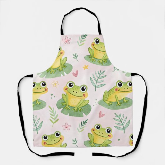 Cute frogs Pattern Schort (Voorkant)