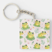 Cute frogs Pattern Sleutelhanger (voorkant)