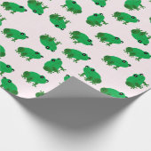 Cute Frogs Wrapping Paper Cadeaupapier (Hoek)