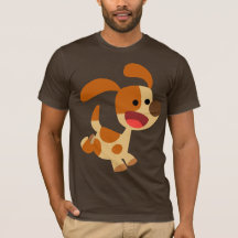 Cute Frolicking Cartoon Dog T-Shirt