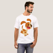 Cute Frolicking Cartoon Dog Women T-Shirt (Voorkant volledig)
