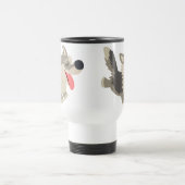 Cute Frolicsome Cartoon Wolf Commuter Mok (Center)