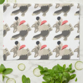Cute Frolicsome Cartoon Wolf Kitchen Towel Theedoek (Gevouwen)