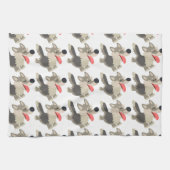 Cute Frolicsome Cartoon Wolf Kitchen Towel Theedoek (Horizontaal)