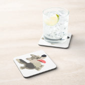 Cute Frolicsome Cartoon Wolf Onderzetters set (Rechterzijde)