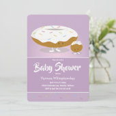 Cute Frosted Donut Food Baby shower Kaart (Staand voorkant)