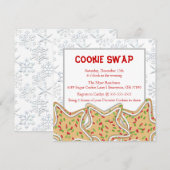 Cute Frosted Sugar Cookie Exchange Holiday nodigt  Kaart (Voorkant / Achterkant)