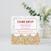 Cute Frosted Sugar Cookie Exchange Holiday nodigt  Kaart (Staand voorkant)