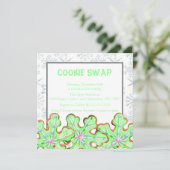Cute Frosted Sugar Cookie Exchange Holiday nodigt Kaart (Staand voorkant)