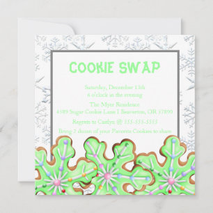 Cute Frosted Sugar Cookie Exchange Holiday nodigt  Kaart