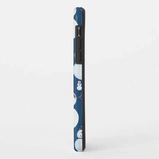 Cute Frosty Blue Snowman Waterverf Pattern Case-Mate iPhone Case (Achterkant/links)