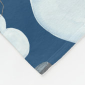 Cute Frosty Blue Snowman Waterverf Pattern Fleece Deken (Hoek)