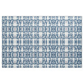 Cute Frosty Blue Snowman Waterverf Pattern Stof (Fat Quarter)