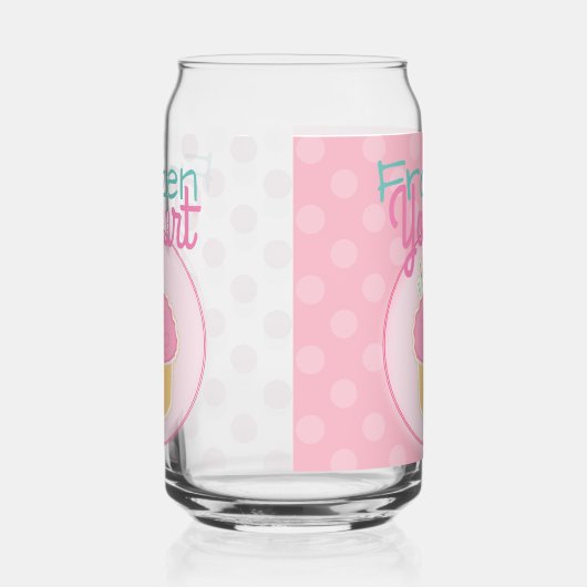Cute Frozen Yogurt Blikvorm Glas (Rechts)
